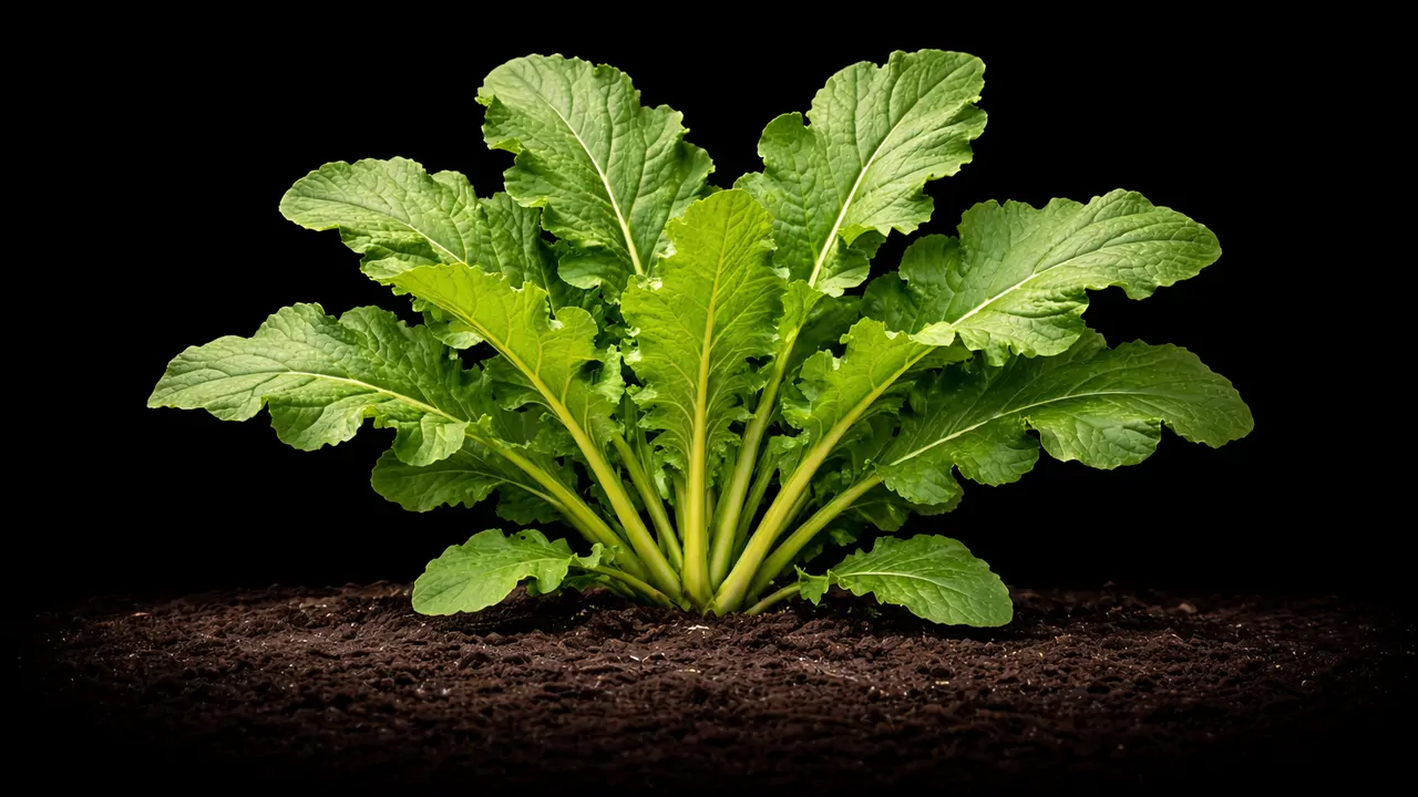 Mustard Greens — the star of Garlicky Mustard Greens and White Beans