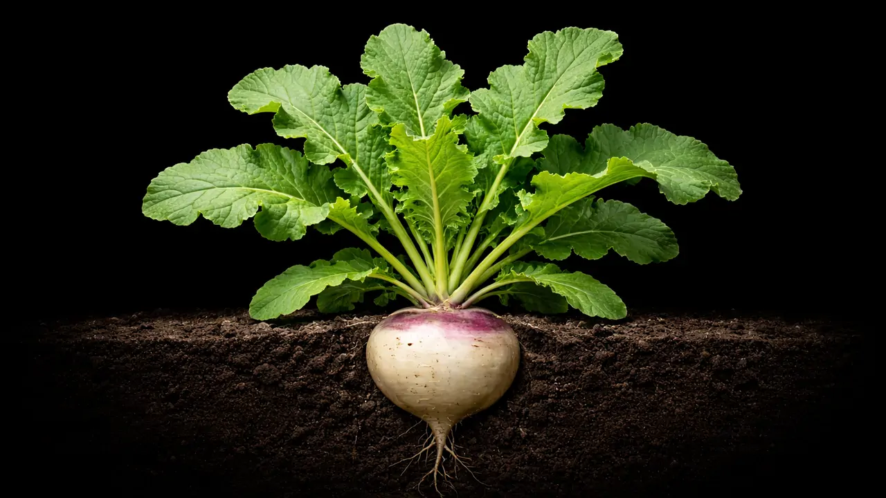 Turnip — the star of Braised Turnips and Greens with Smoked Sausage